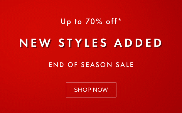 Shop up to 70% off - new styles added to sale