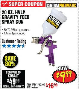 View 20 fl. oz. HVLP Gravity Feed Air Spray Gun