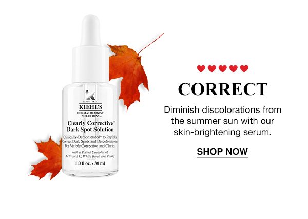 CORRECT - Diminish discolorations from the summer sun with our skin-brightening serum. - SHOP NOW