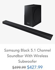 Shop Samsung Black 5.1 Channel Soundbar With Wireless Subwoofer