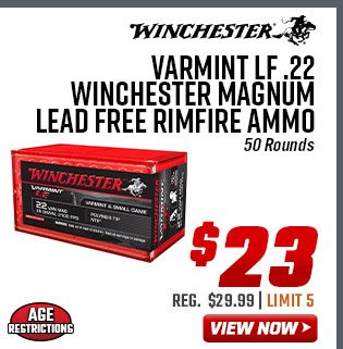 Winchester Varmint LF .22 Winchester Magnum Lead Free Rimfire Ammo