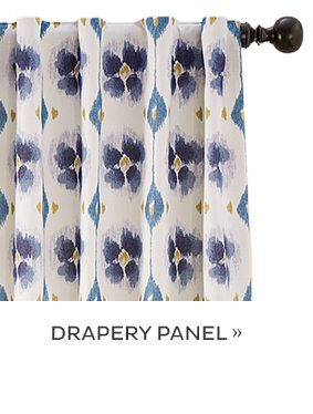 Cesta Floral Ikat Drapery Panel