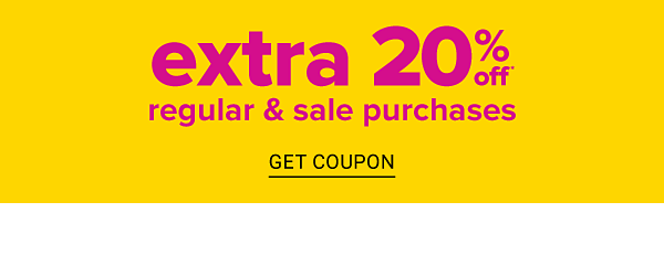 Extra 20% off Regular & Sale Purchases - Get Coupon