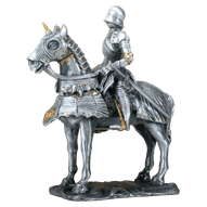 Gothic Knight on Horseback Statue