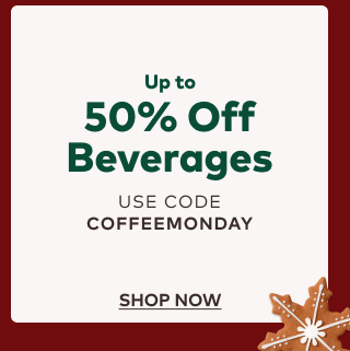 Up to 50% off beverages with code COFFEEMONDAY