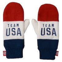 Team USA Red/White Team Color Mittens