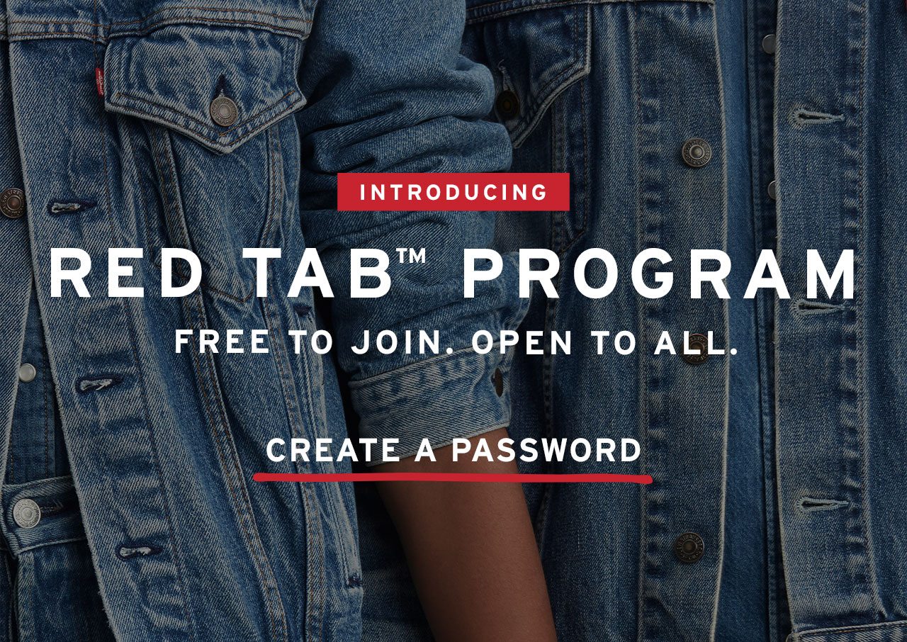 INTRODUCING: Red Tab™ Program. Create a password to join.