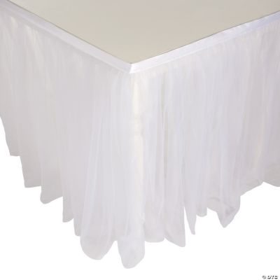 White Tulle Table Skirt