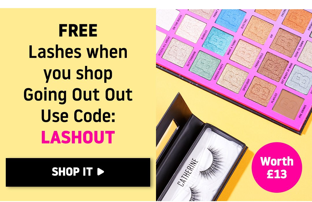 FREE Lashes when you shop Going Out Out Use Code: LASHOUT 