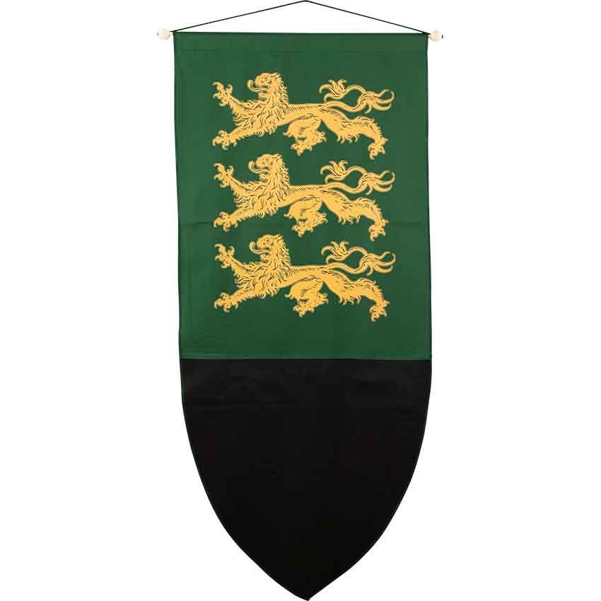 Image of Richard The Lionheart Heraldic Banner - Gold