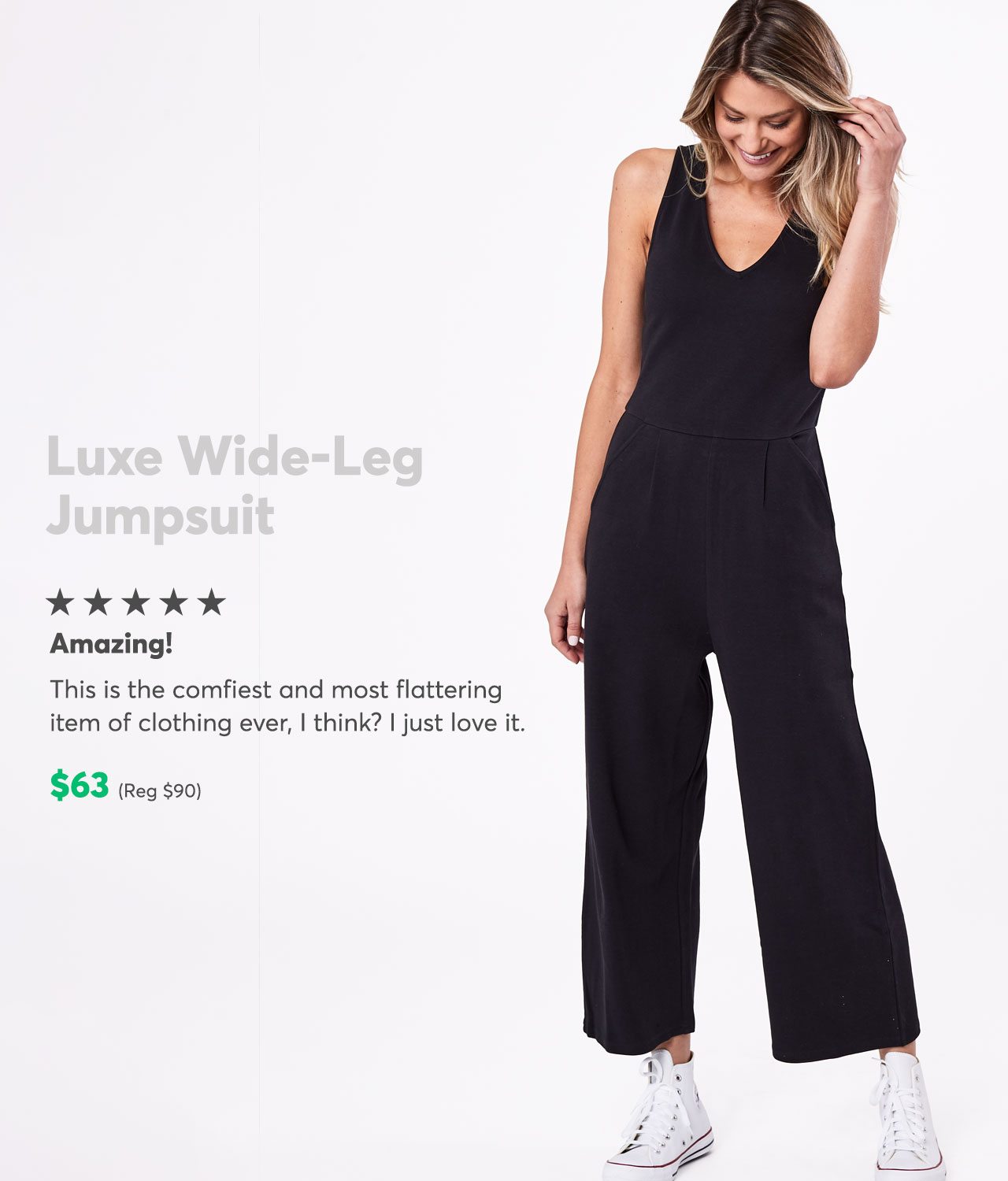 Luxe Wide-Leg Jumpsuit $63