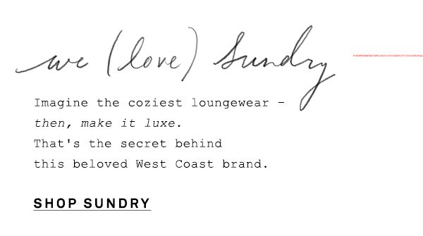 Shop loungewear.