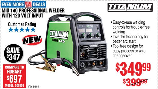 View MIG 140 Professional Welder with 120 Volt Input