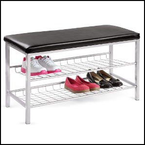 2-Tier Shoe Rack with Bench