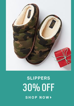 Slippers 30% Off Shop Now >