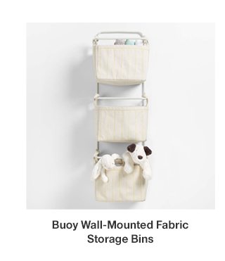 Buoy Wall-Mounted Fabric Storage Bins