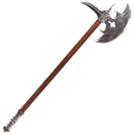 16th Century German Silver Battle Axe