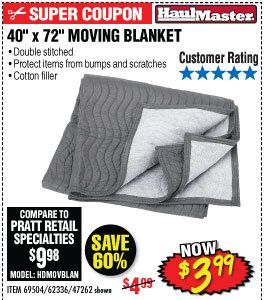 View 40 in. x 72 in. Moving Blanket