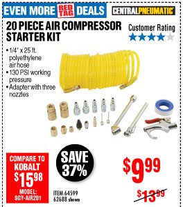 View 20 Pc Air Compressor Starter Kit