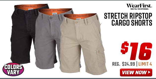 Wearfirst Stretch Ripstop Cargo Shorts