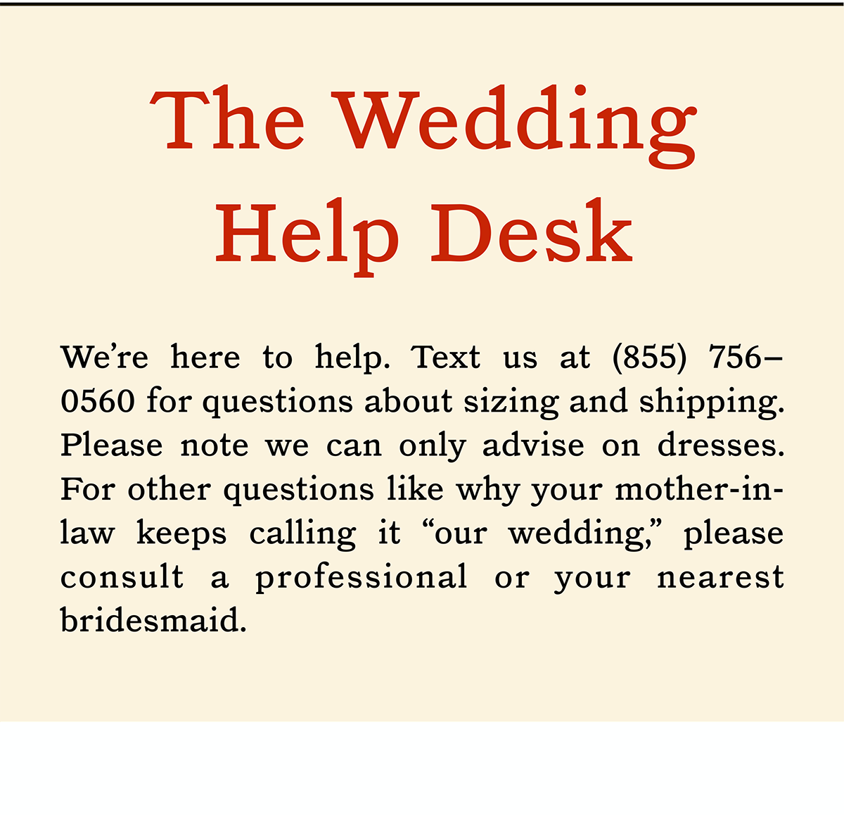The Wedding Help Desk