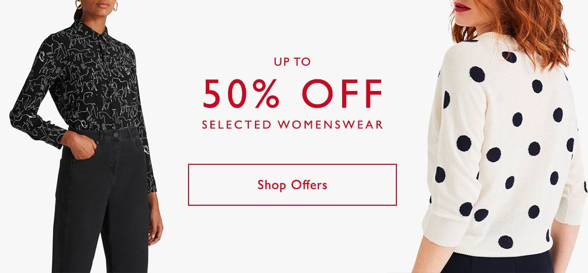 Up to 50% off selected womenswear