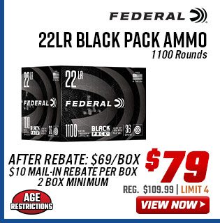 Federal 22LR Black Pack Ammo