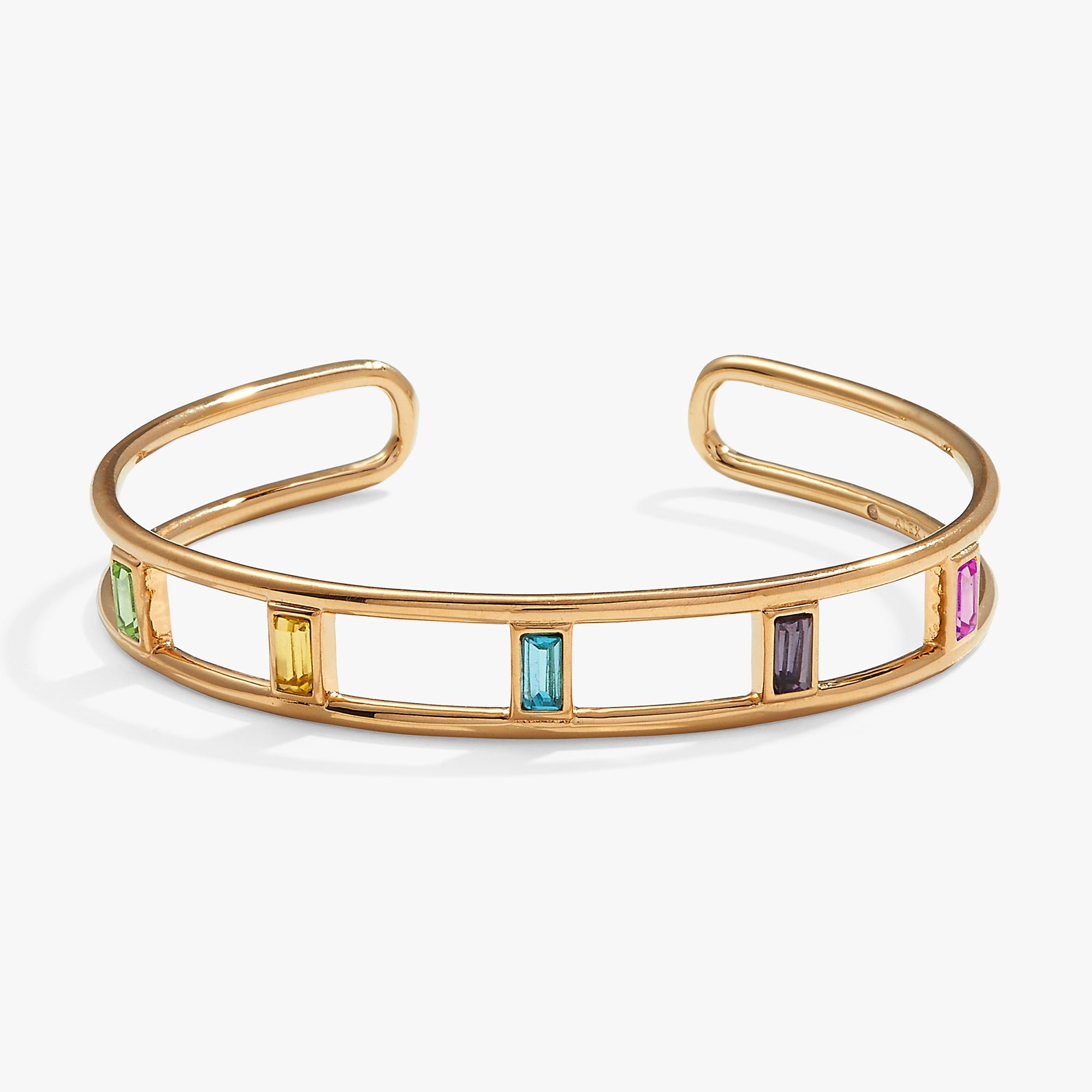 ‘90s Nostalgia Multicolor Crystal Cuff Bracelet