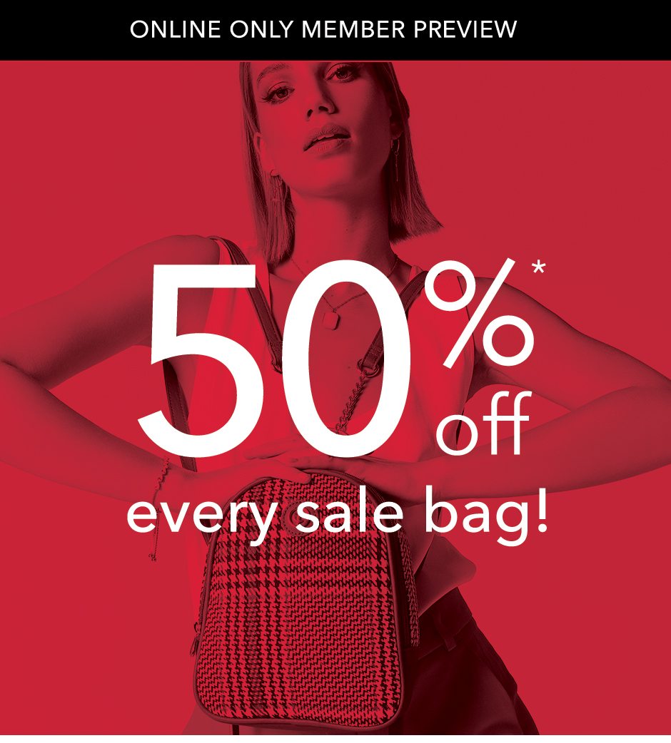 50% off every sale bag!