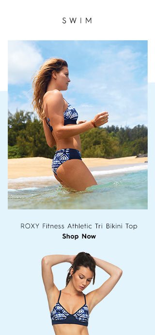 Secondary Top - ROXY Fitness Athletic Tri Bikini Top