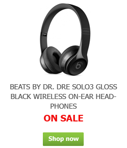 Beats By Dr. Dre Solo3 Gloss Black Wireless On-Ear Headphones