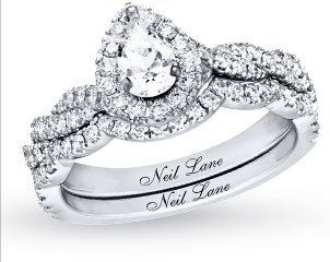 Neil Lane Bridal Set 7/8 Carat tw Diamonds 14K White Gold