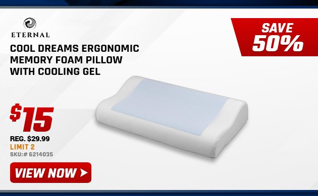 cool dreams memory foam pillow