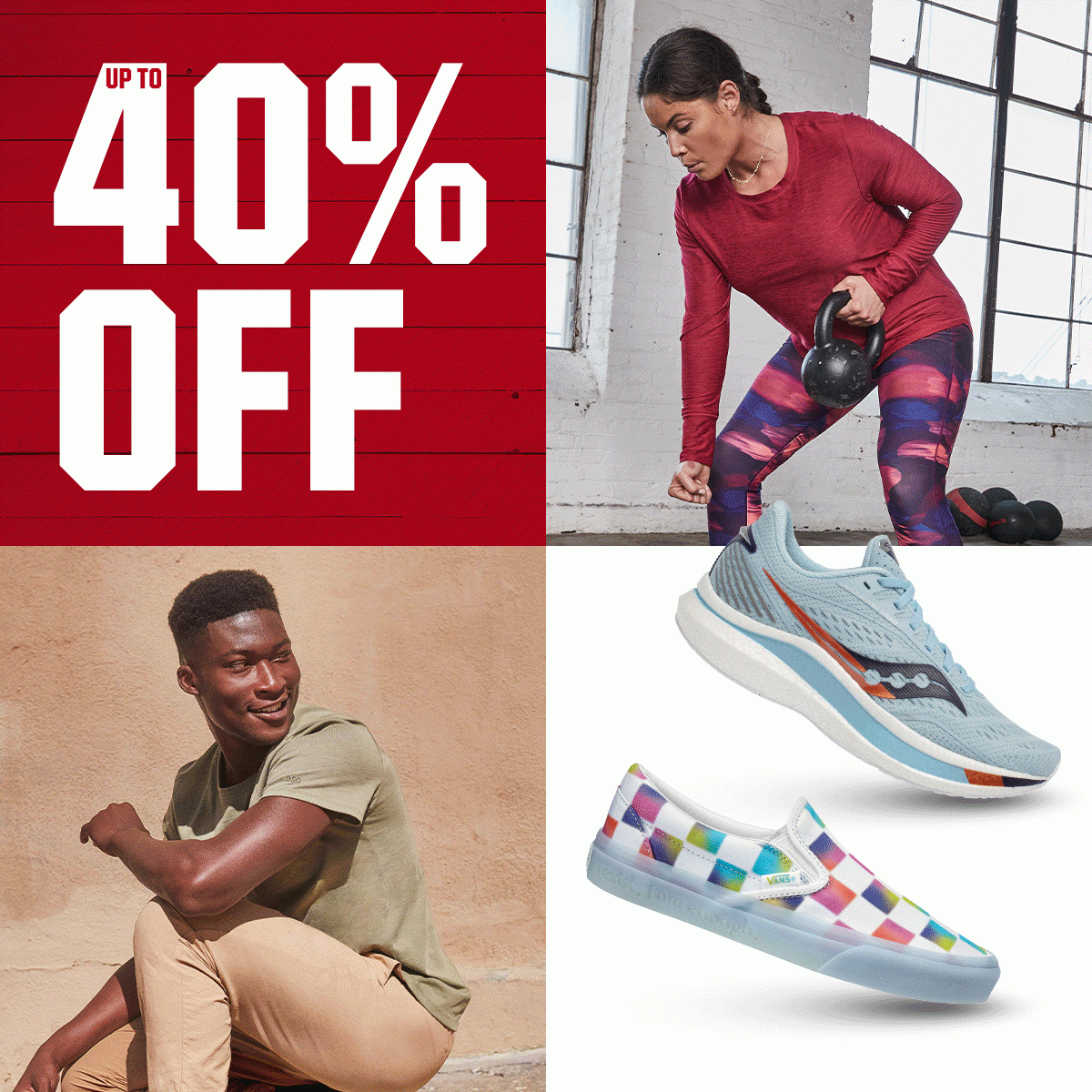 Up to 40% off.