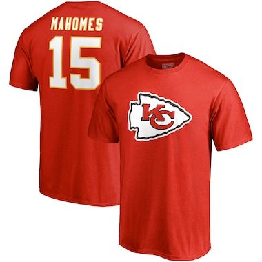 Patrick Mahomes Kansas City Chiefs NFL Pro Line by Fanatics Branded Icon Name & Number T-Shirt - Red