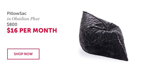 PillowSac in Obsidian Phur | ONLY $16 Per Month | SHOP NOW >>