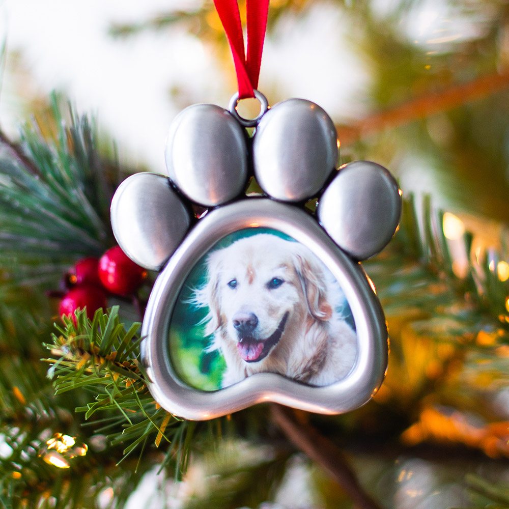 Image of Silver Paws Frame Ornament
