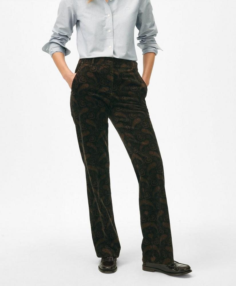 Trousers in Paisley Corduroy