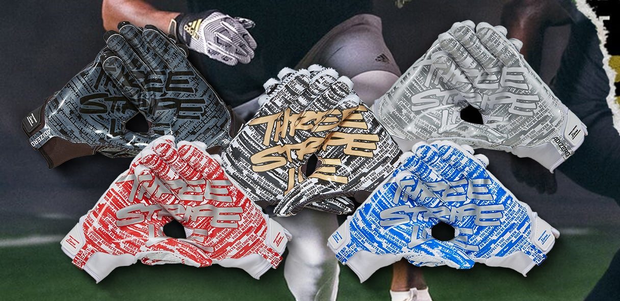 adidas adizero 5-Star 8.0 Three Stripe Life Receiver Gloves | $39.99-$44.99 | SHOP NOW