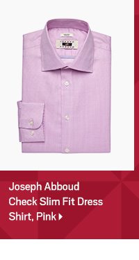 Joseph Abboud Check Slim Fit Dress Shirt, Pink>
