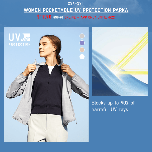 PDP1 - WOMEN POCKETABLE UV PROTECTION PARKA