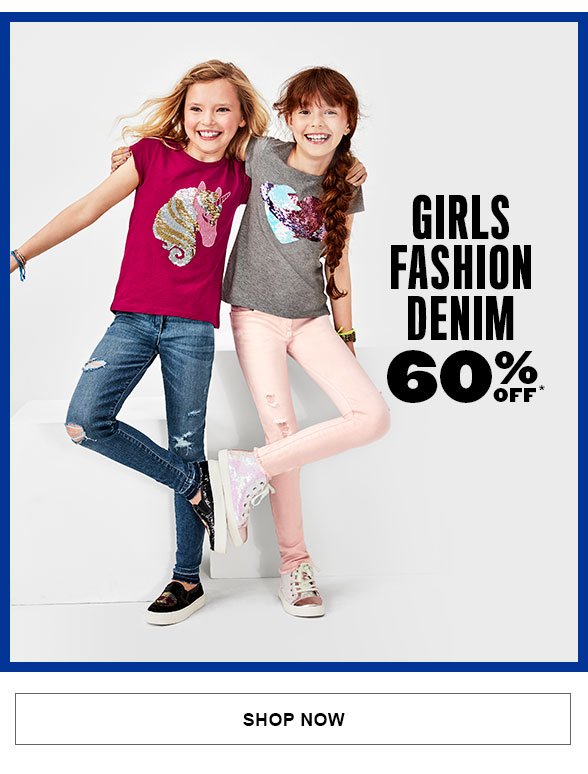 Girls Fashion Denim 60% Off