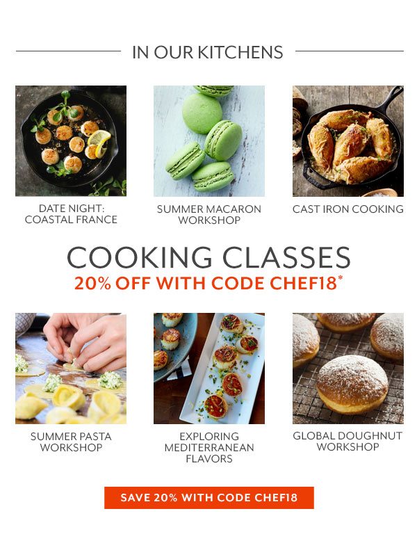 20% Off Cooking Classes