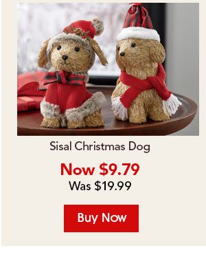 Sisal Christmas Dog Now $9.79 Was $ 19.99 Buy Now