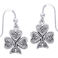 Silver Shamrock Earrings