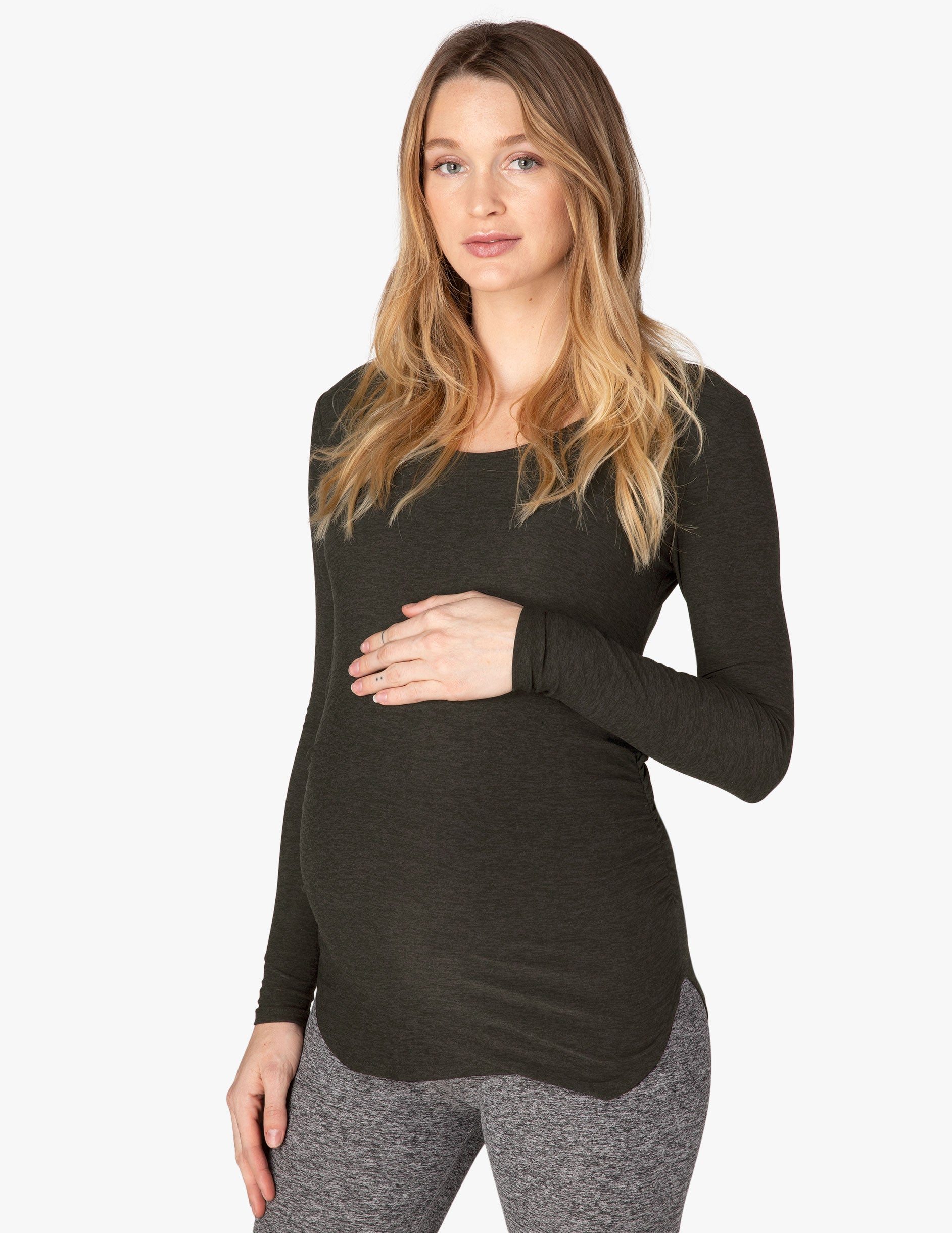 Image of Featherweight Cut And Run Maternity Pullover