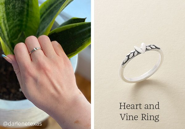 Heart and Vine Ring