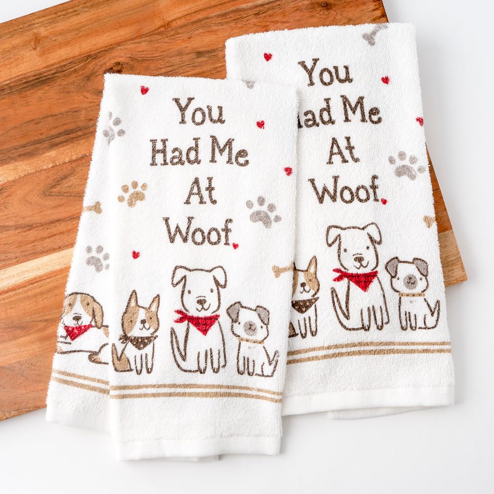 Image of You Had Me At Woof Kitchen Towels (Set of 2)
