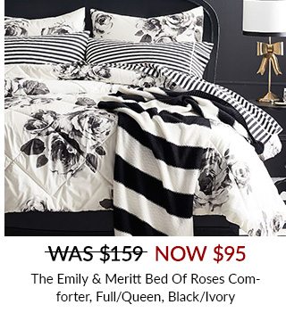 EMILY & MERITT BED OF ROSES COMFORTER, FULL/QUEEN
