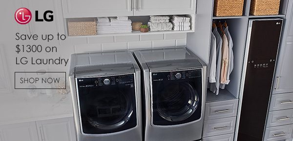 Save up to $1300 on LG Laundry